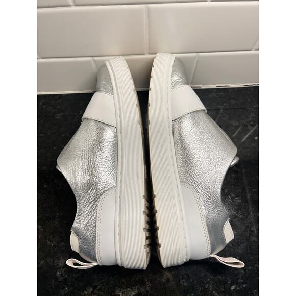 Dr. Martens Women's Silver and White Sneakers - Picture 7 of 9